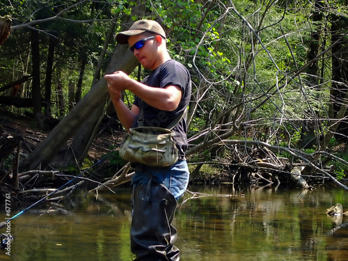 man fishing
