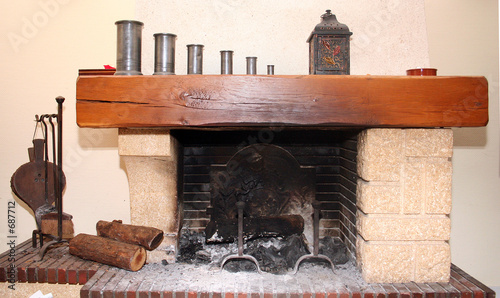 cheminée feu de bois chauffage maison bois
