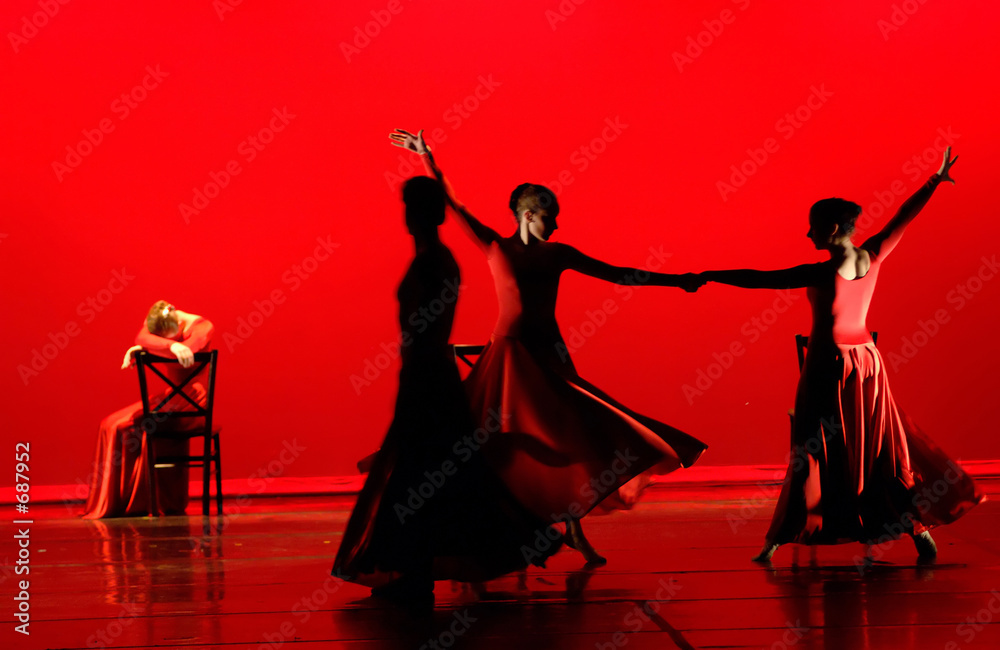Fotografia modern dance in red