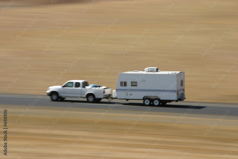 Fotografie trailer hauling truck