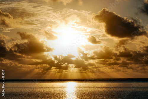 sunrise on zanzibar beach, tanzania, africa