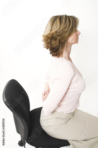 business woman back pain