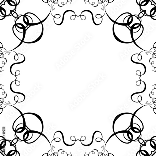 black & white scroll frame background