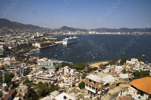 Quadro em tela acapulco bay overlook