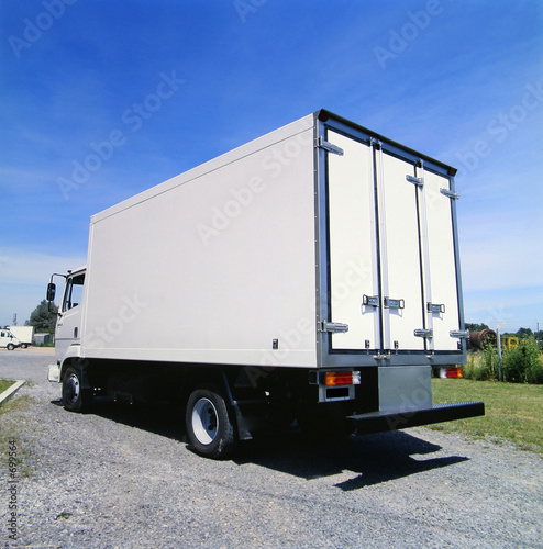 all white truck ready for branding