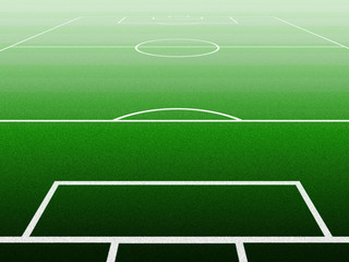 Papier peint photo Football Vue aérienne du terrain de football  © Thomas Weißenfels