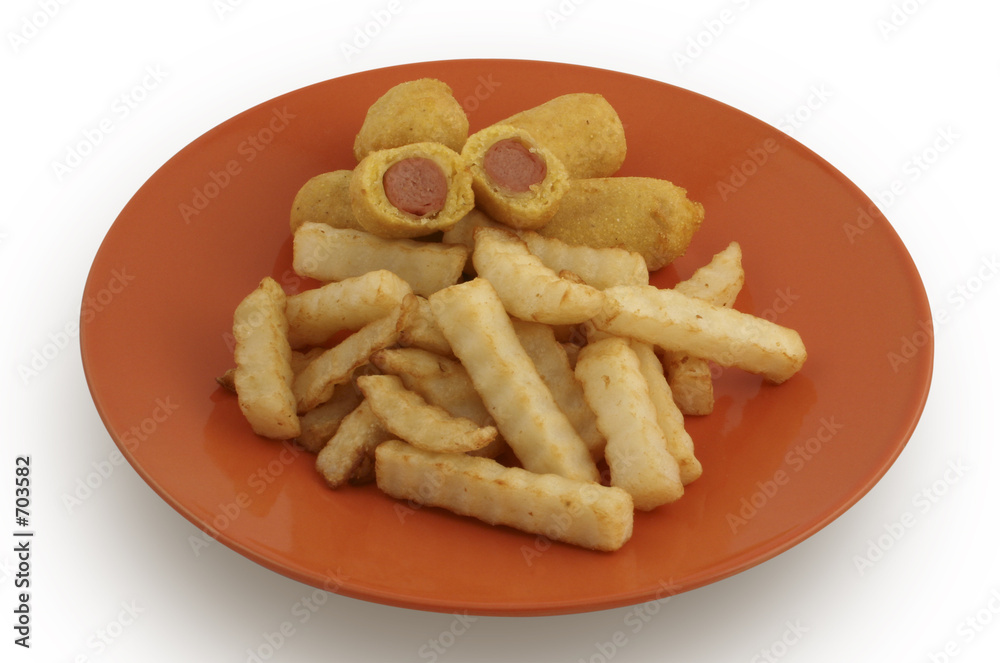 corn dog & fries
