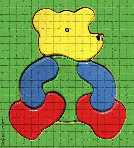 teddy puzzel grün