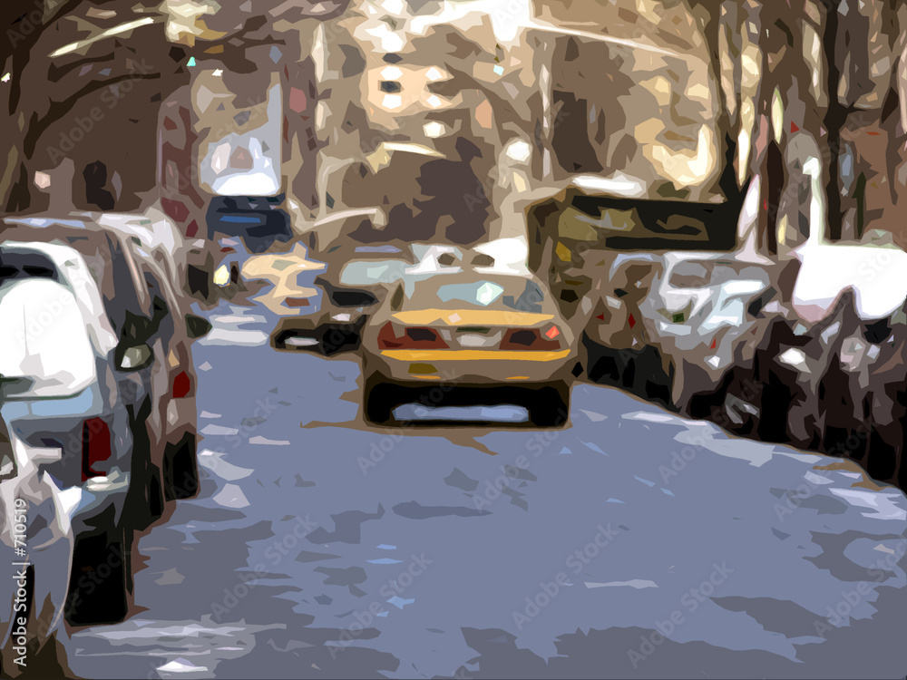 Naklejka premium new york traffic
