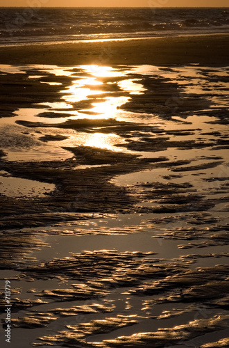water details on beach