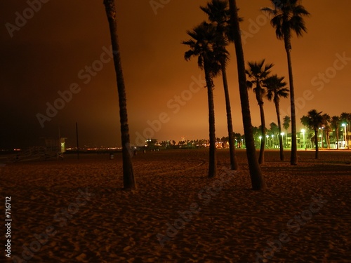 venice beach by night