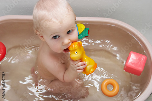 baby in bath