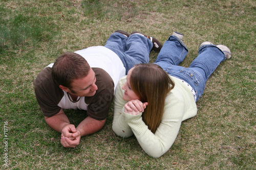 young couple in grass