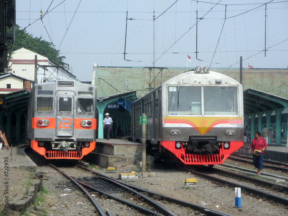 electric train at station