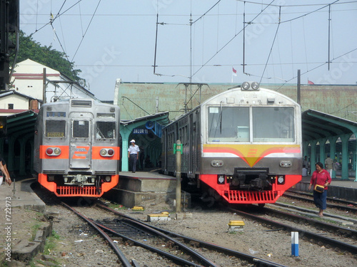 electric train at station