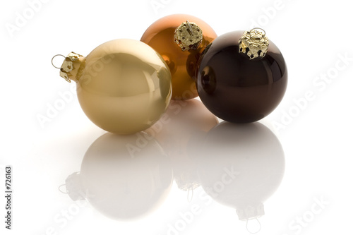 three christmas balls