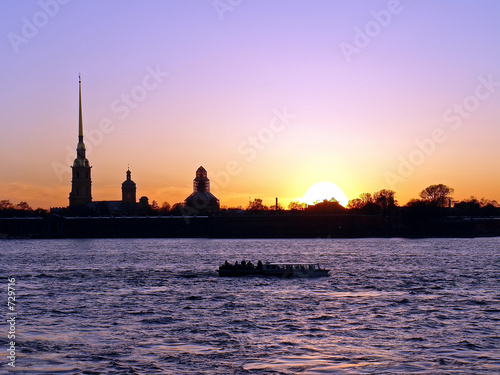 sunset on 