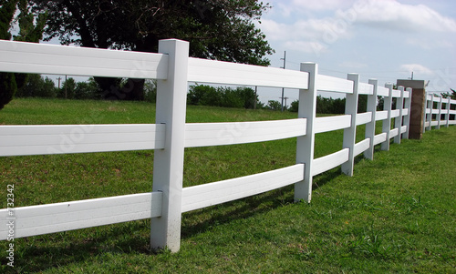 white fence