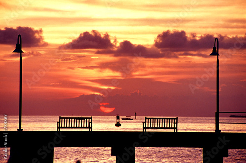 romantic sea sunset photo