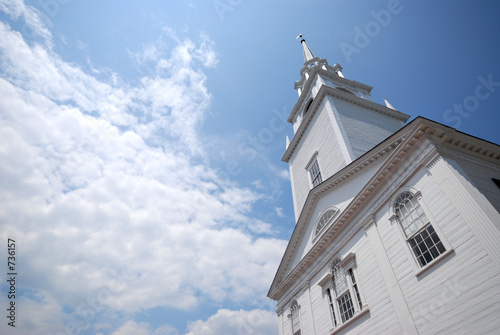 Fotobehang new england church