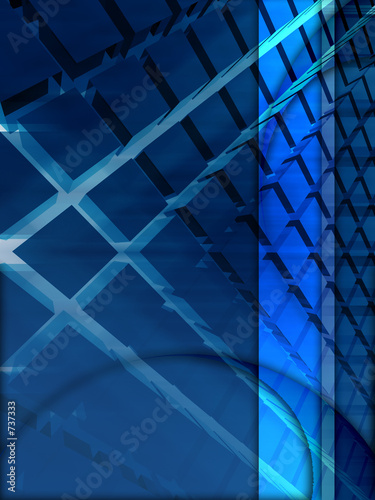 blue 3d layout design
