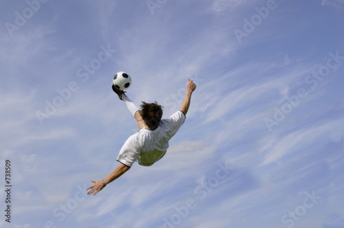 football - soccer - bicycle kick photo