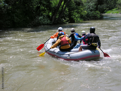 rafting on the river