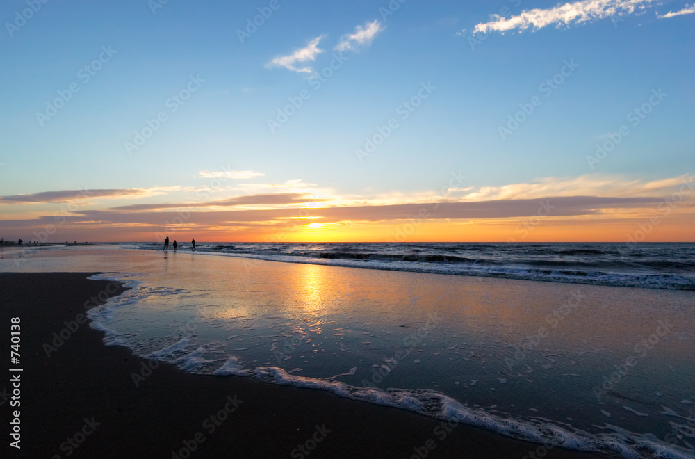 sunset on a beach