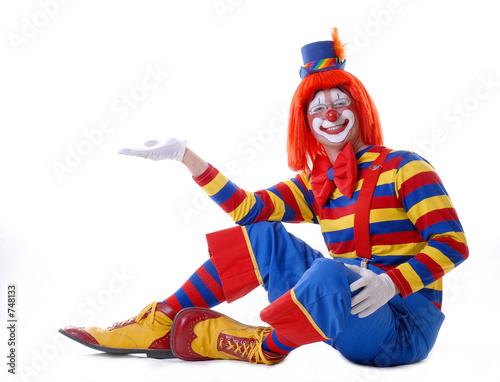 Vászonkép sitting clown