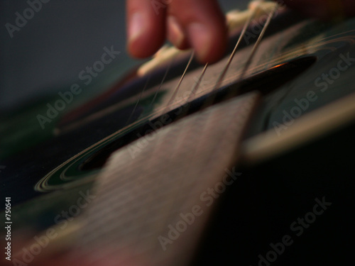 close up of guitar