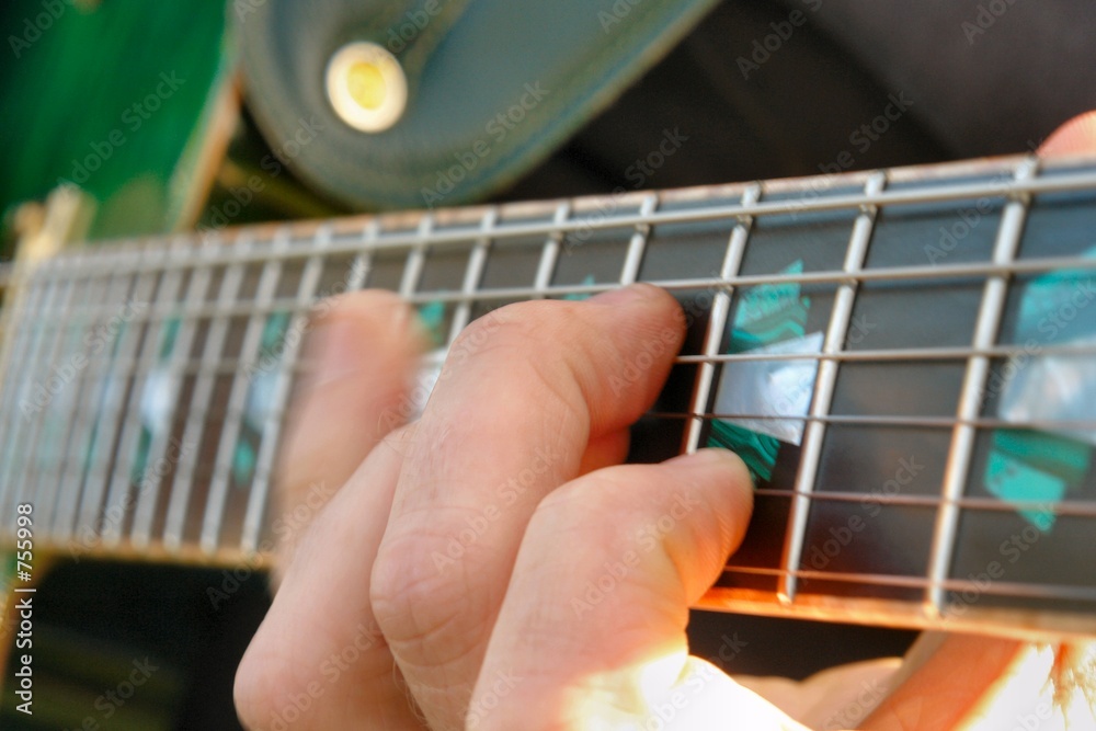 fingersetting on guitar neck