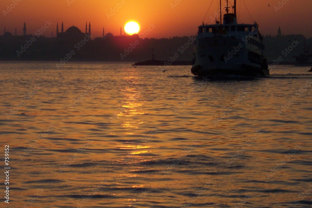 boat and sunset