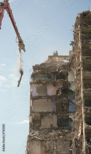 demolition of tower block