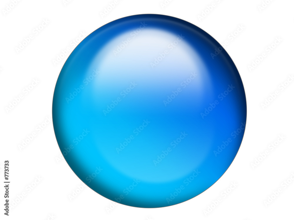 3d aqua orb button