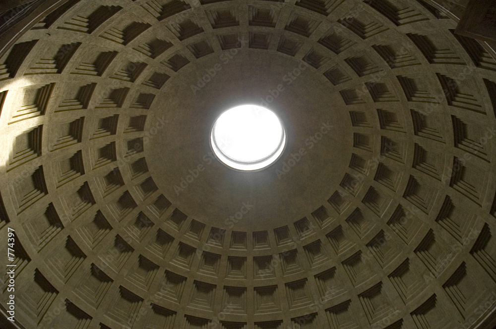 pantheon interior roof, Rome, Italy