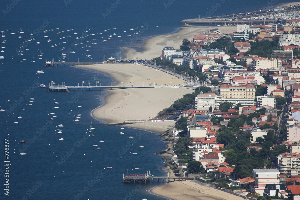 Foto vue aérienne arcachon