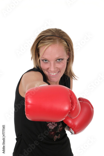 beautiful business woman in boxing gloves 8 © Ken Hurst