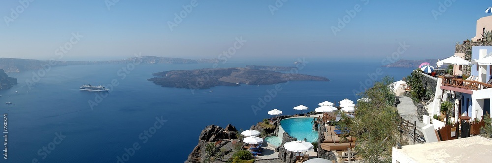 Fototapeta premium panorama Santorini, Grecja