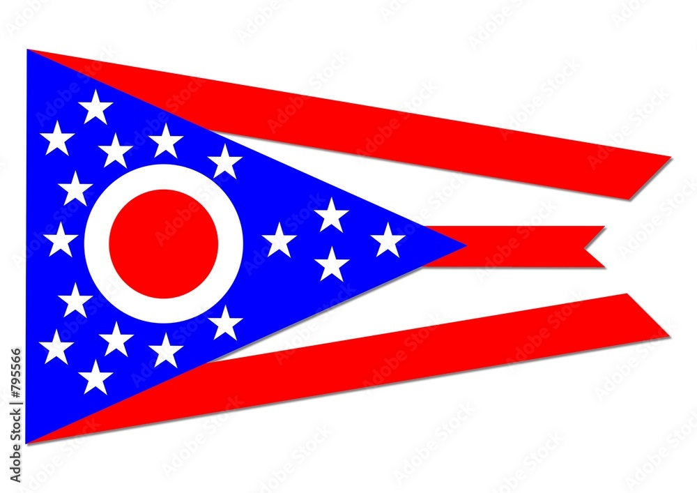 Fototapeta premium ohio flagge symbol