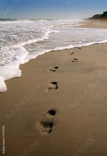 footprints in the sand photo