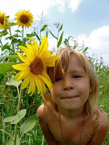 the girl in sunflowers