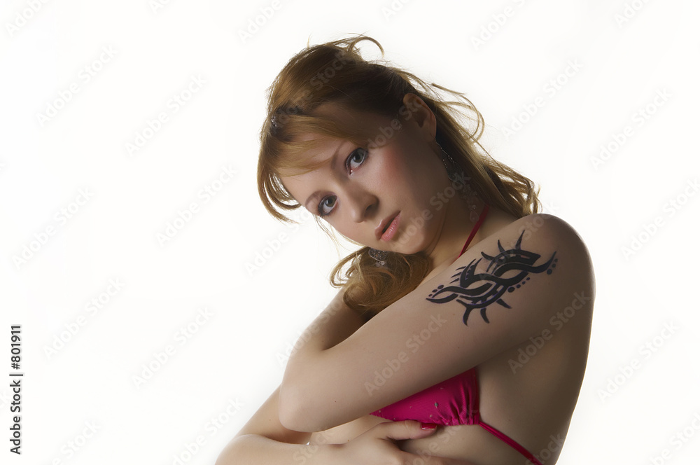 Obraz premium tattoo girl