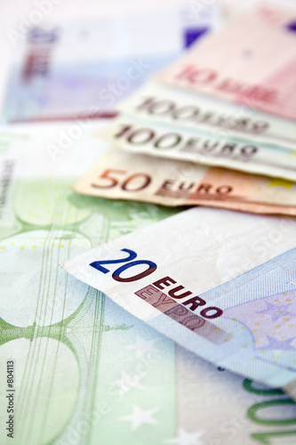 Obraz na płótnie euro bills w salonie