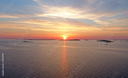 sunset on the baltic sea