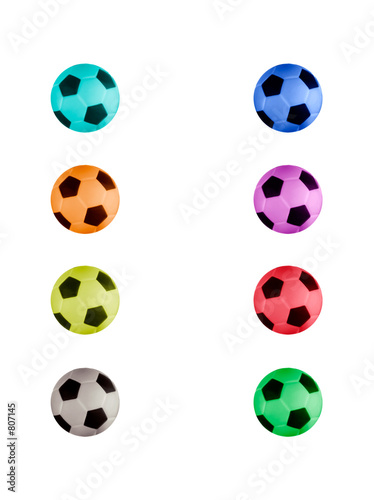lots of colorful soccer balls