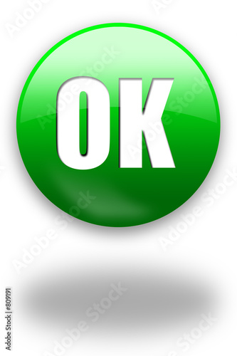 ok green button / sign
