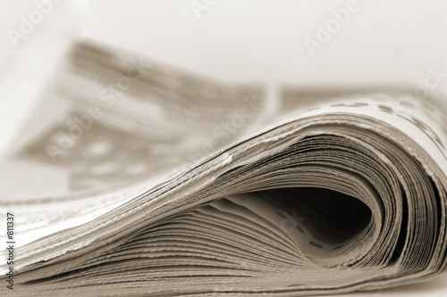 newspaper in sepia