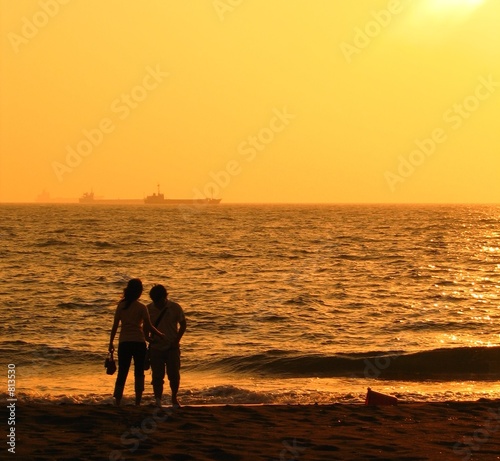 young couple at the beach