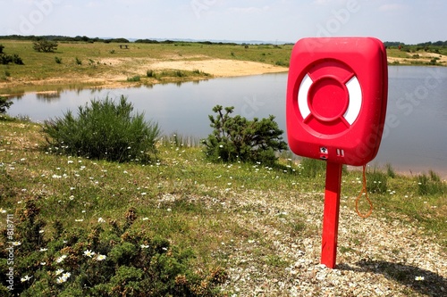 lifebelt and lake