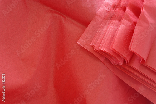 red tissue paper